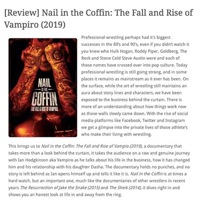 [Review] Nail in the Coffin: The Fall and Rise of Vampiro (2019)